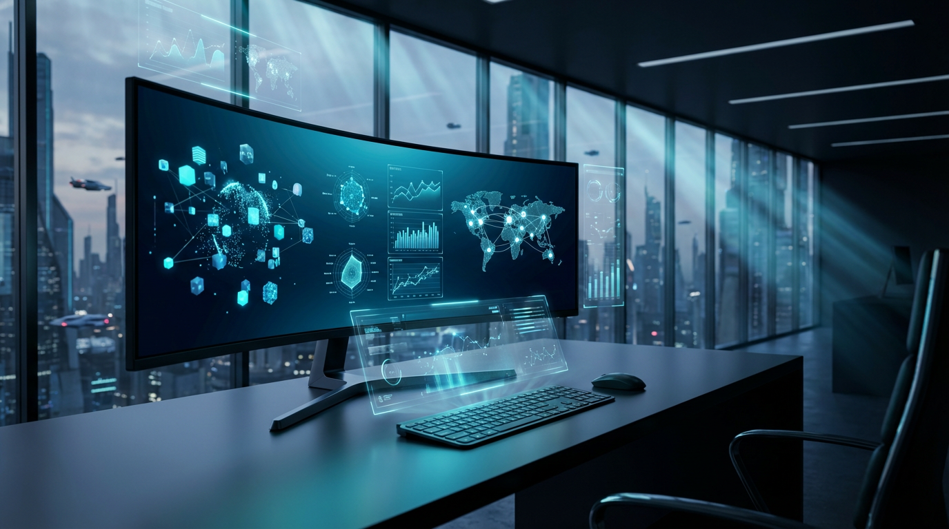 Semrush AI Website-Audit auf großem Monitor: technisches SEO-Dashboard mit Metriken und Graphen