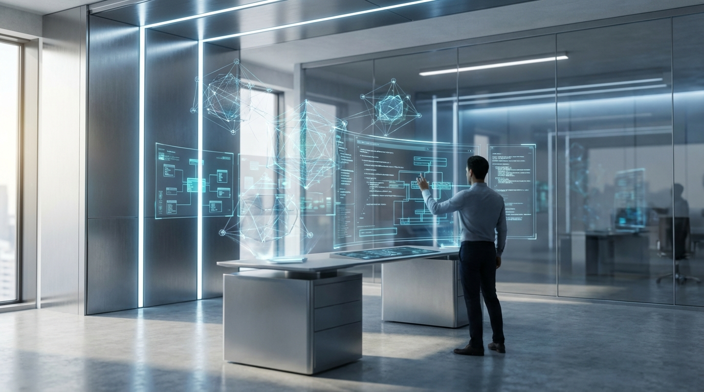 Datenanalyst vor mehreren Bildschirmen zeigt Schema Markup und strukturierte Daten - LLM Ranking Faktoren klar visualisiert.